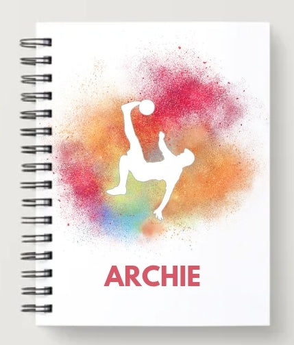 A5 football design notebook