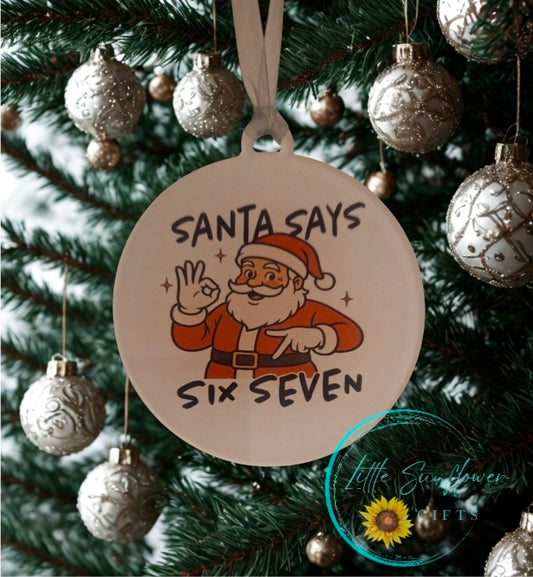 Six Seven funny meme tree decoration