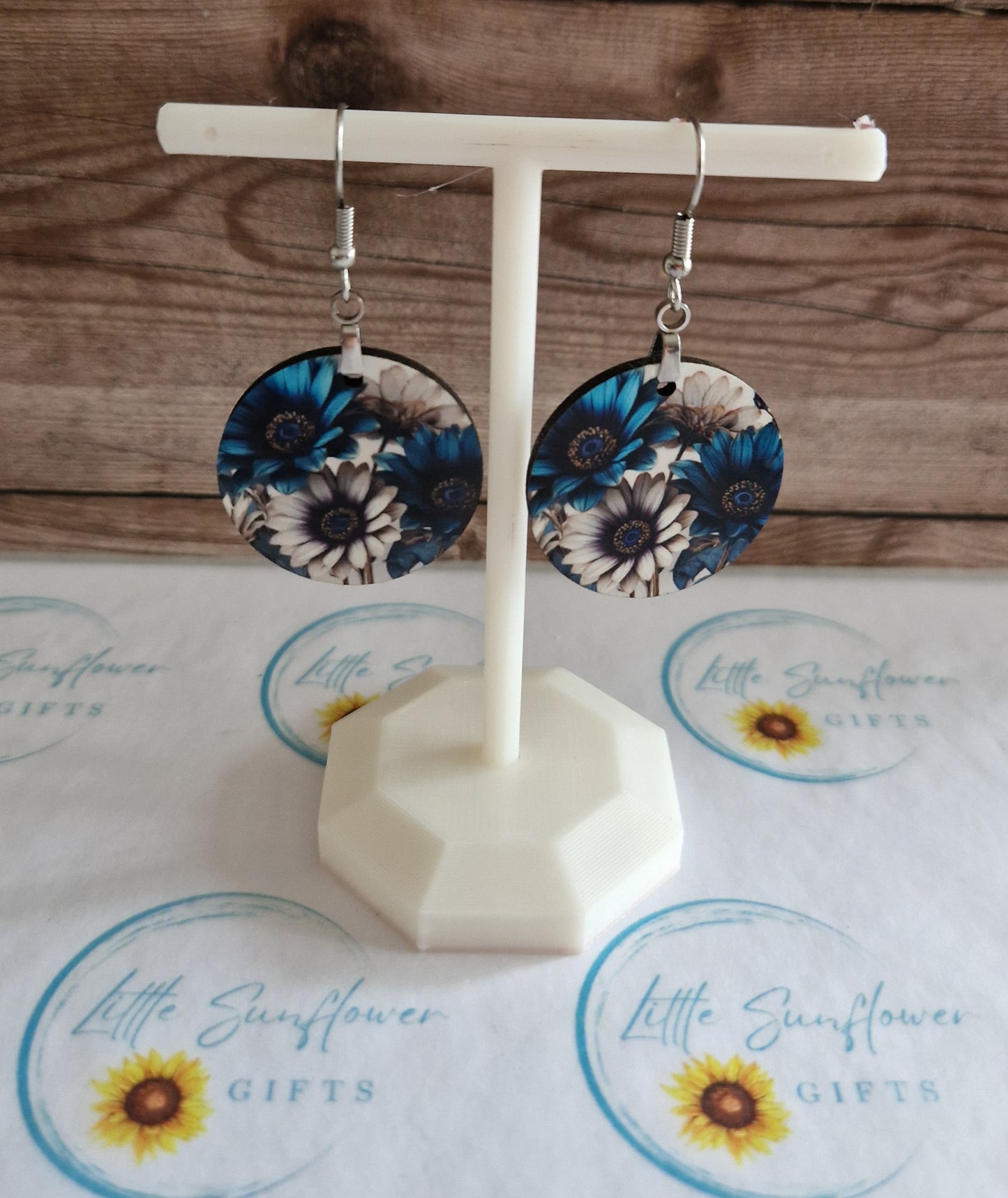 Sunflower design earrings
