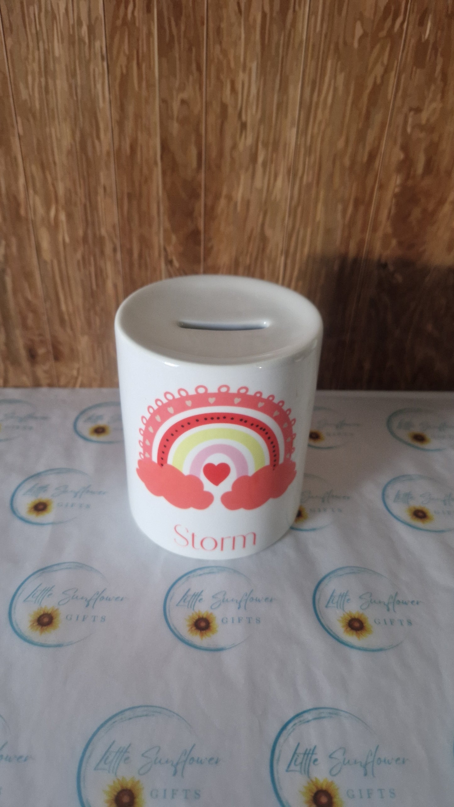 Personalised Rainbow Money Box