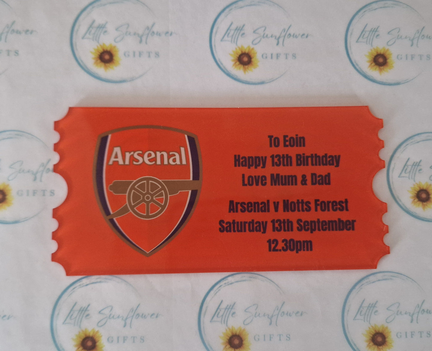 Acrylic Ticket