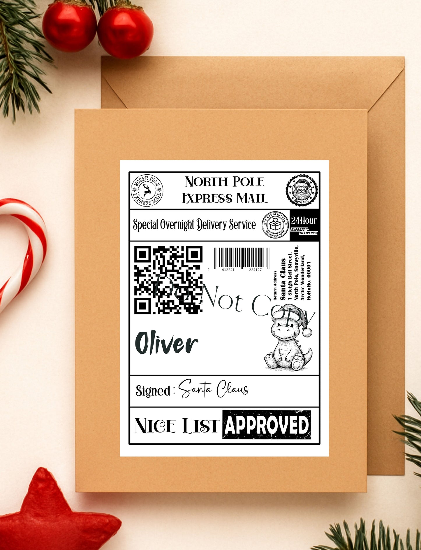North pole shipping labels cute