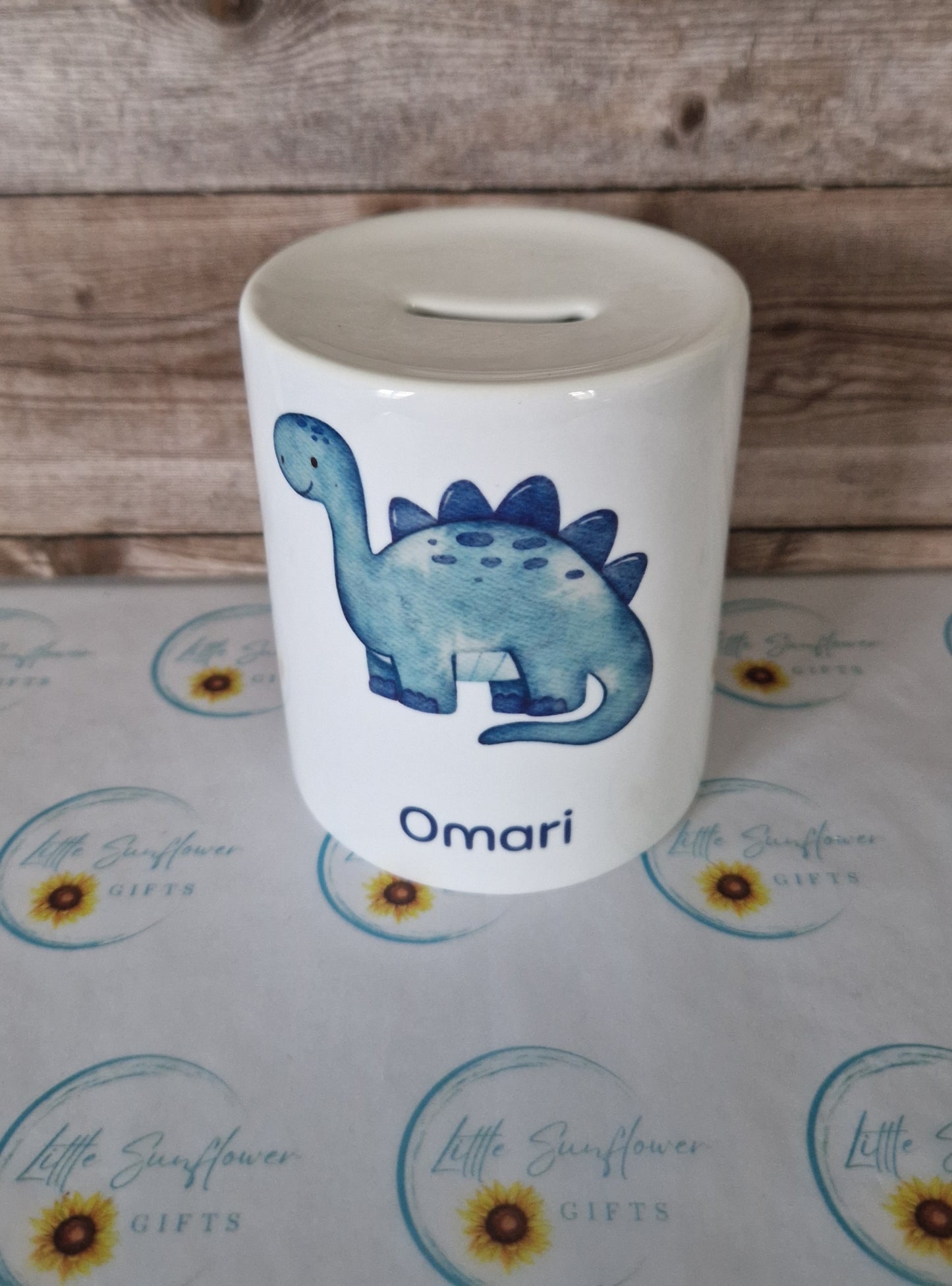 Personalised Dinosaur Money Box
