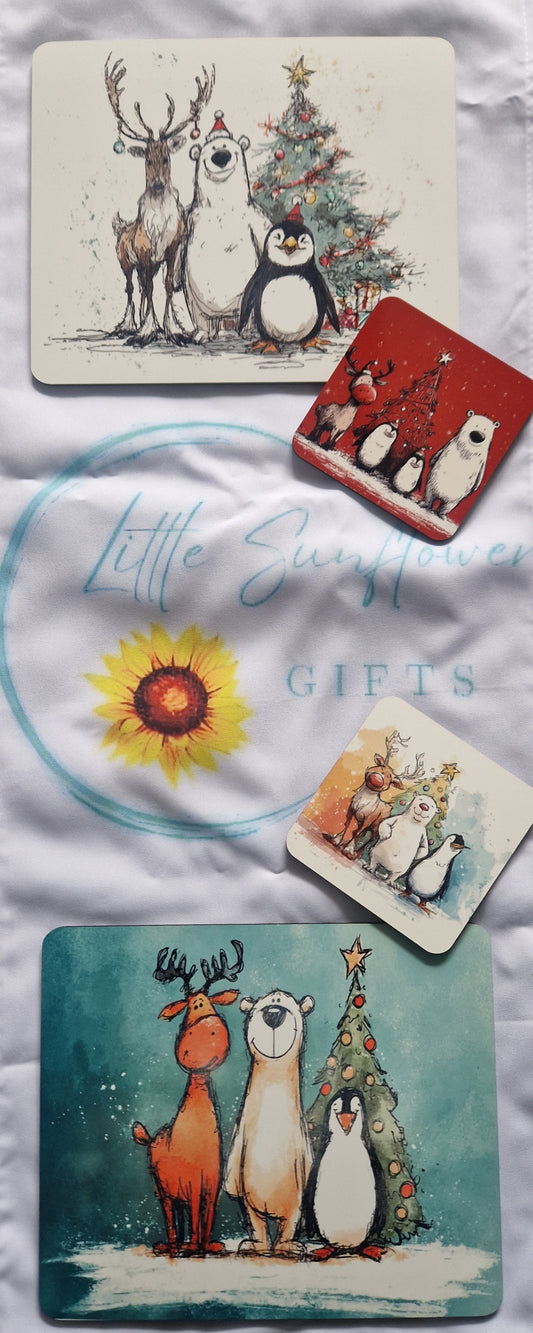 Christmas placemats and coasters