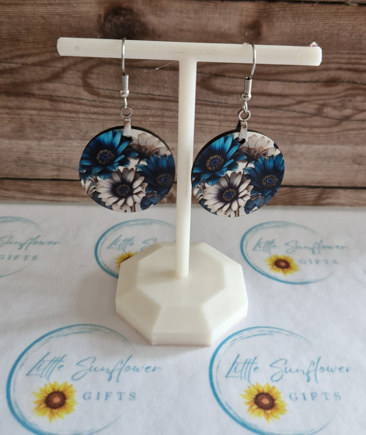 Sunflower design earrings