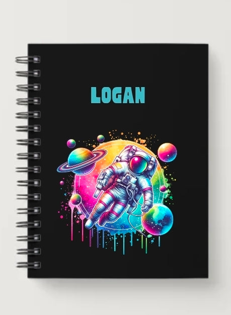 Personalised space design A5 notebook