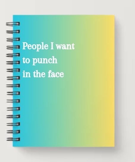 A5 NOTEBOOK people i want to punch in the face