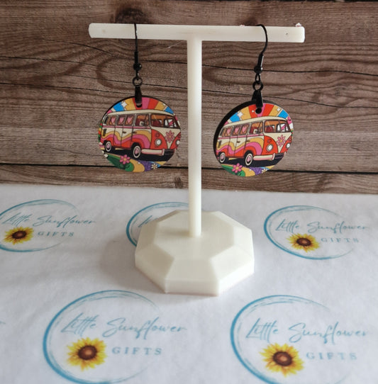 Retro campervan earrings