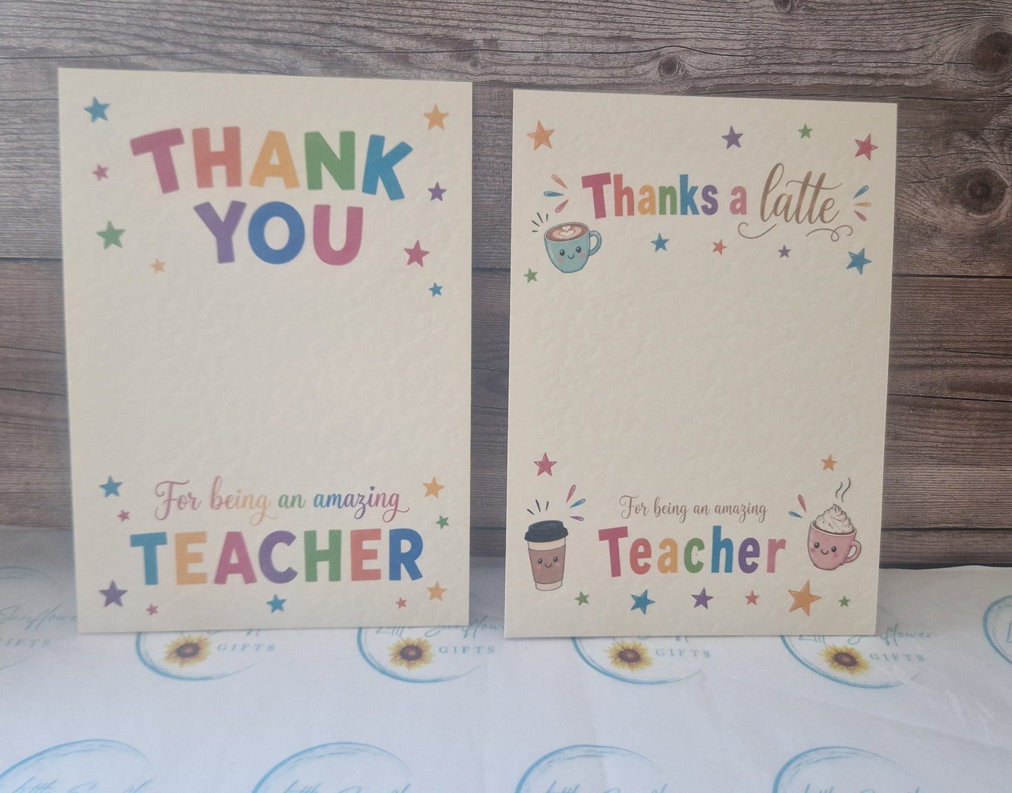 Thank you Teacher gift card postcard