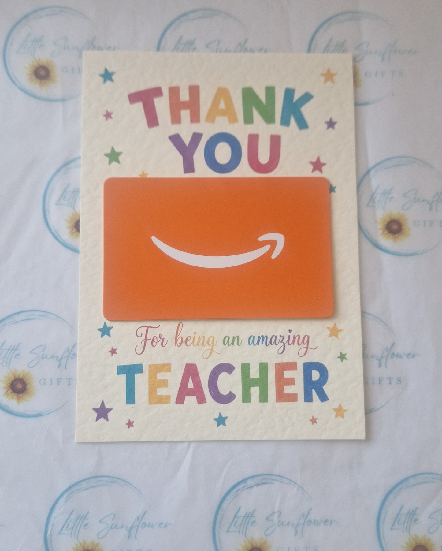 Thank you Teacher gift card postcard
